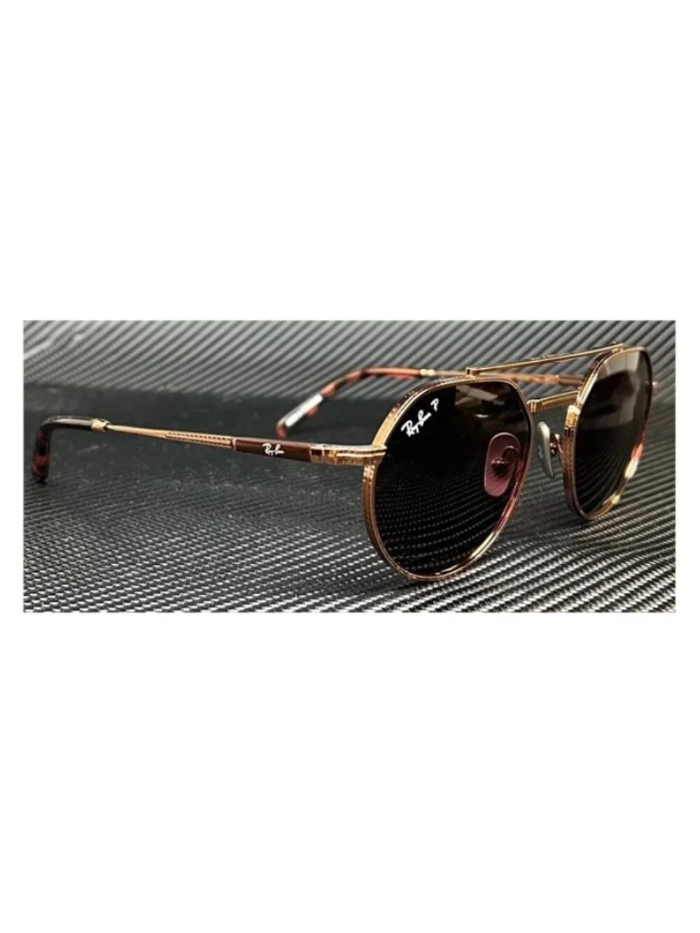 New Ray-Ban Men Rose Gold Sunglasses 51-20-140